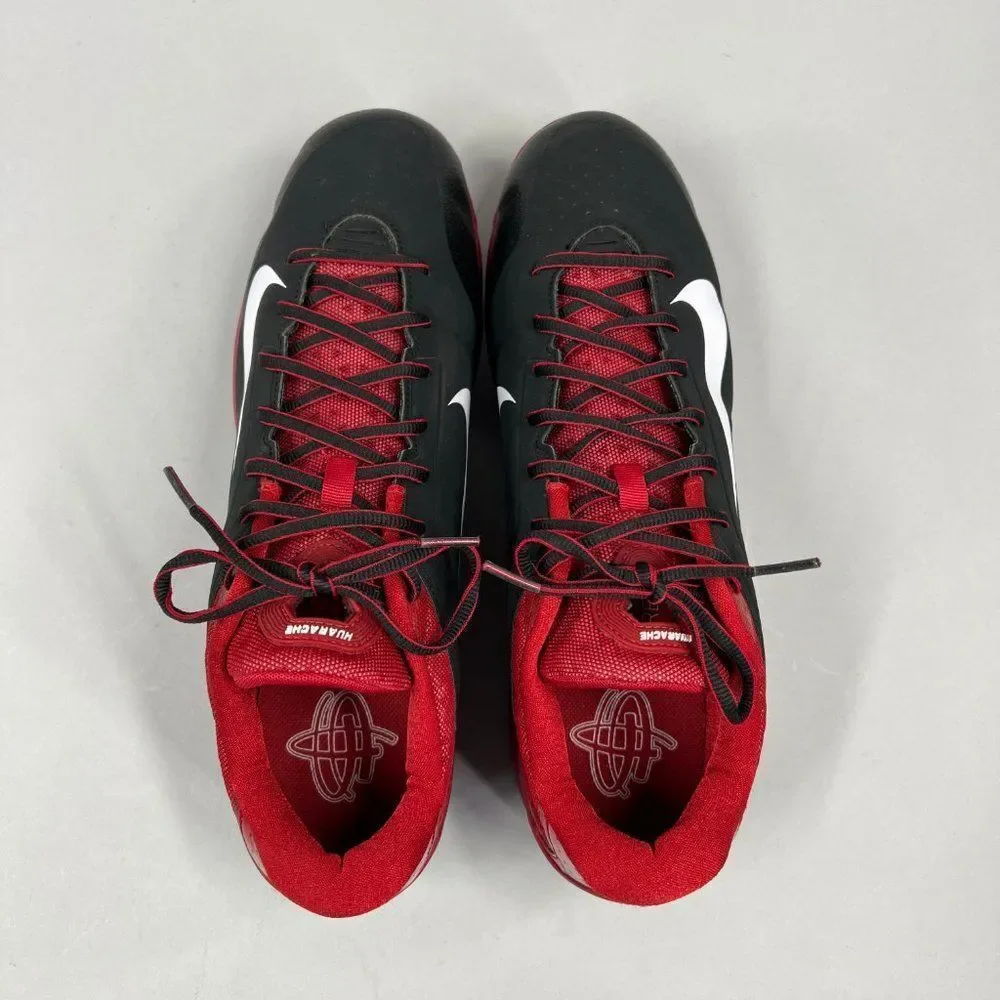 Nike Air Huarache Pro Baseball Cleats Men's 13.5 Red‎ Low Metal Athletic Shoes